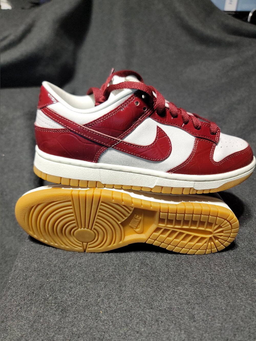 Nike Dunk Low LX sneakers in the "Dark Team Red"